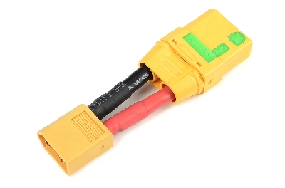 G-Force RC - Power adapterkabel - XT-60 connector man. <=> XT-90 AS Anti-Spark connector vrouw. - 12AWG Siliconen-kabel - 1 st